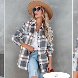 BRINKLEY PLAID WOOL
BLEND SHACKET